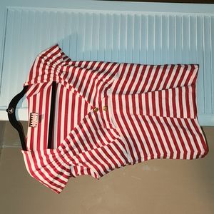 Pinup couture red/white striped, sailor top